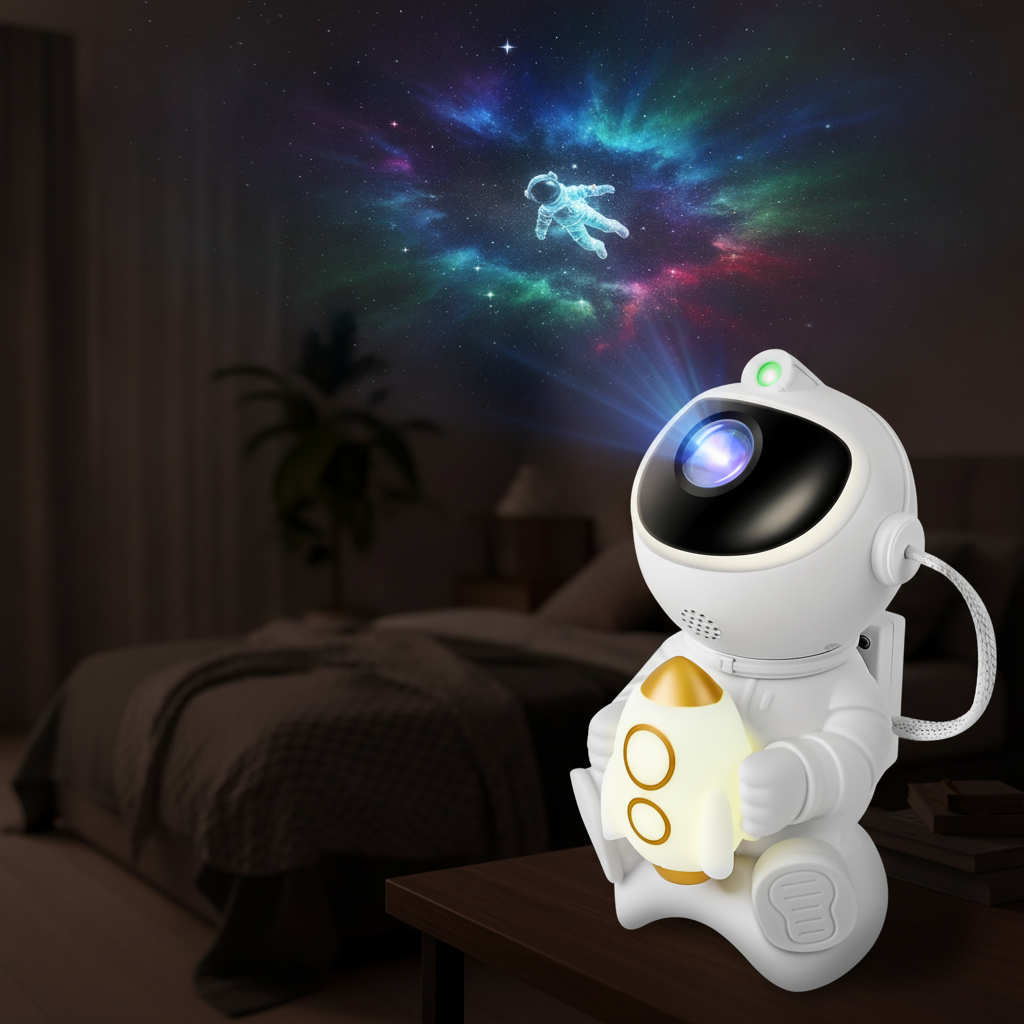 Lumio Pixel — Astronaut Galaxy Projector with Speaker